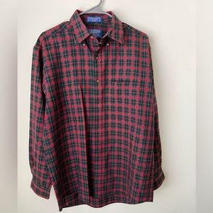 Vintage Med. Sir Pendleton Wool Long Sleeve Button Down (red/green/black)